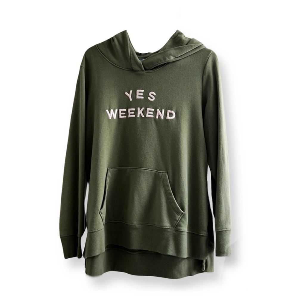 Old Navy, sized medium, khaki and pink colored sweatshirt